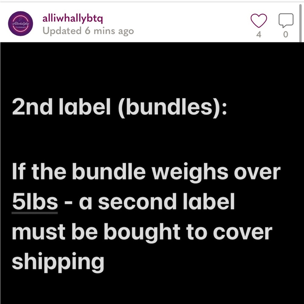 Second shipping label-for boxes 5 lbs and over